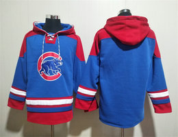 Chicago Cubs Blank Blue Red Stitched Hoodies
