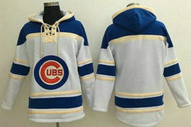 Chicago Cubs Blank White Sawyer Hooded Sweatshirt Baseball Hoodie