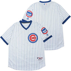 Chicago Cubs Blank White stripe 1987 Throwback Authentic Stitched MLB jersey
