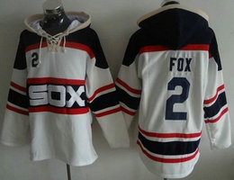 Chicago White Sox #2 Nellie Fox White Authentic Stitched Hoodie