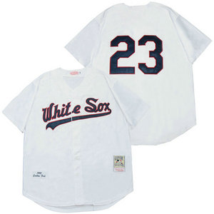 Chicago White Sox #23 Robin Ventura White 1990 Thorwback Authentic Stitched MLB Jersey
