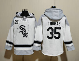 Chicago White Sox #35 Frank Thomas White 2023 All Stitched Hooded Sweatshirt