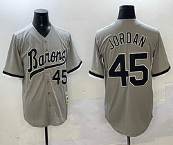 Chicago White Sox #45 Michael Jordan Gray Fashion Throwback MLB Jersey