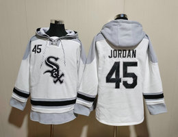 Chicago White Sox #45 Michael Jordan White 2023 All Stitched Hooded Sweatshirt