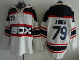 Chicago White Sox #79 Jose Abreu White Authentic Stitched Hoodie