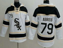 Chicago White Sox #79 Jose Abreu White Sawyer Hooded Sweatshirt Baseball Hoodie