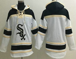 Chicago White Sox Blank White Sawyer Hooded Sweatshirt Baseball Hoodie