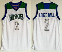 Chino Hills Huskies #2 Lonzo Ball White High School Basketball Jersey