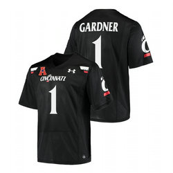 Cincinnati Bearcats #1 Sauce Gardner Black NCAA College Football Jersey
