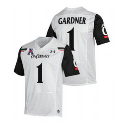 Cincinnati Bearcats #1 Sauce Gardner White NCAA College Football Jersey