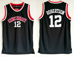 Cincinnati Bearcats #12 Oscar Robertson Black College Basketball Jersey