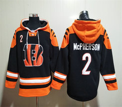 Cincinnati Bengals #2 Evan McPherson Black NFL Stitched Hoodies