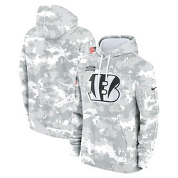 Cincinnati Bengals 2024 Camo Salute To Service Pullove Hoodie