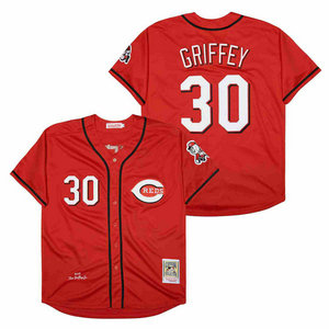 Cincinnati Reds #30 Ken Griffey Red 2005 Throwback Authentic Stitched MLB Jersey