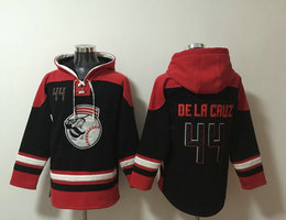 Cincinnati Reds #44 Elly De La Cruz Black Stitched Hoodies