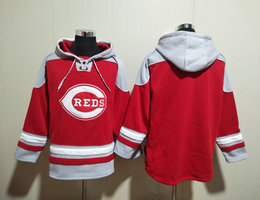Cincinnati Reds Blank Red All Stitched Hooded Sweatshirt