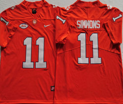 Clemson Tigers #11 Isaiah Simmons Orangle Vapor Untouchable Authentic Stitched NCAA Jersey
