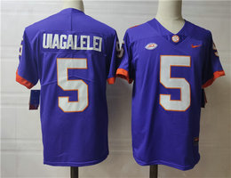 Clemson Tigers #5 D.J. Uiagalelei Blue Vapor Untouchable Authentic Stitched NCAA Jersey