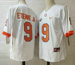 Clemson Tigers #9 Travis Etienne Jr White Vapor Untouchable Authentic Stitched NCAA Jersey