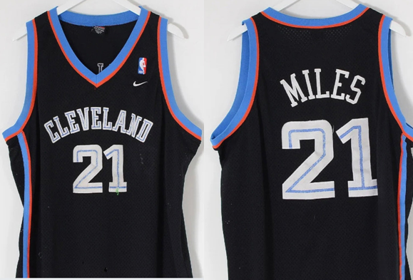 Cleveland #21 MILES black jersey