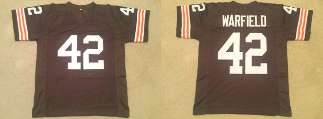 Cleveland Browns #42 Paul Warfield Brown Throwback NFL Football Jersey