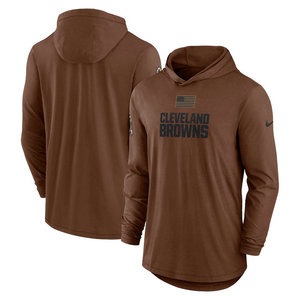 Cleveland Browns 2023 brown Salute To Service Pullove Hoodie