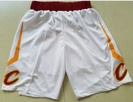 Cleveland Cavaliers White NBA Shorts