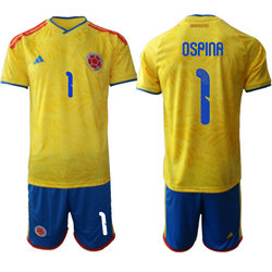 Colombia #1 Ospina Home 2026 World Cup Soccer jersey