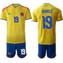 Colombia #19 Suarez Home 2026 World Cup Soccer jersey