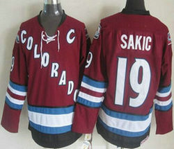 Colorado Avalanche #19 Joe Sakic Red CCM Authentic Stitched NHL jersey