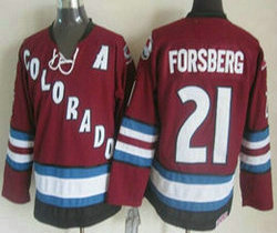Colorado Avalanche #21 Peter Forsberg Red CCM Authentic Stitched NHL jersey