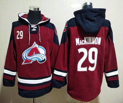 Colorado Avalanche #29 Nathan MacKinnon Red NHL Stitched Pullover Hoodie