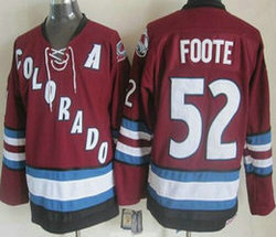 Colorado Avalanche #52 Adam Foote Red CCM Authentic Stitched NHL jersey
