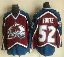 Colorado Avalanche #52 Adam Foote Red CCM Throwback Authentic Stitched NHL jerseys