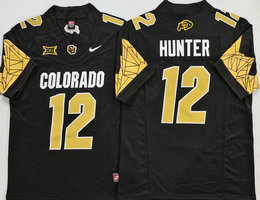 Colorado Buffaloes #12 Travis Hunter Black 2025 Authentic Stitched NCAA Jersey