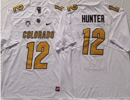 Colorado Buffaloes #12 Travis Hunter White 2023 F.U.S.E Authentic Stitched NCAA Jersey