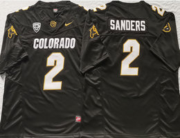 Colorado Buffaloes #2 Shedeur Sanders Black 2023 F.U.S.E Authentic Stitched NCAA Jersey