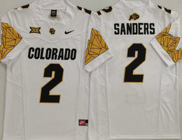 Colorado Buffaloes #2 Shedeur Sanders White 2025 Authentic Stitched NCAA Jersey
