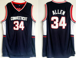 Connecticut Huskies #34 Ray Allen blue Basketball Jersey