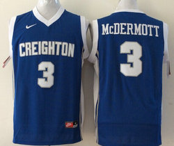 Creighton Bluejays #3 Doug McDermott Light Blue College stitched Jersey