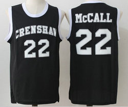 Crenshaw High School #22 Quincy McCall Black Stitched Movie Basketball Jersey