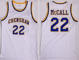 Crenshaw High School #22 Quincy McCall White Basketball Jersey
