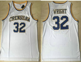 Crenshaw High School #32 Monica Wright White Basketball Jersey