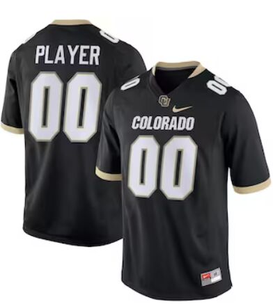 Custom Colorado Buffaloes any player black Football Jersey