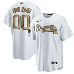 Custom Nike Atlanta Braves White 2022 All Star Authentic Stitched MLB Jersey