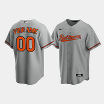 Custom Nike Baltimore Orioles Any Name Gray Game Authentic stitched MLB jersey