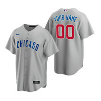 Custom Nike Chicago Cubs Any Name Gray Game Authentic Stitched MLB Jersey