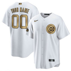 Custom Nike Chicago Cubs White 2022 All Star Authentic Stitched MLB Jersey