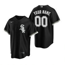 Custom Nike Chicago White Sox Any Name Black Game Authentic Stitched MLB Jersey