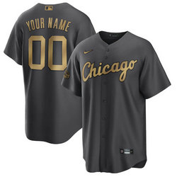 Custom Nike Chicago White Sox Charcoal 2022 All Star Authentic Stitched MLB Jersey